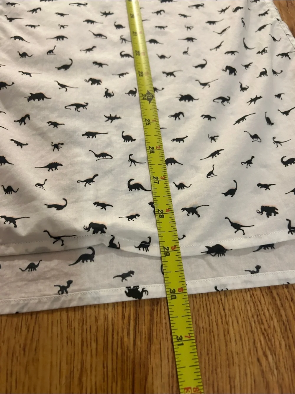 Lanvin White Short-Sleeve Button-Down Shirt with Black Dino Print Sz 16 - Picture 9 of 11